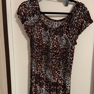 Leopard Print Midi Dress